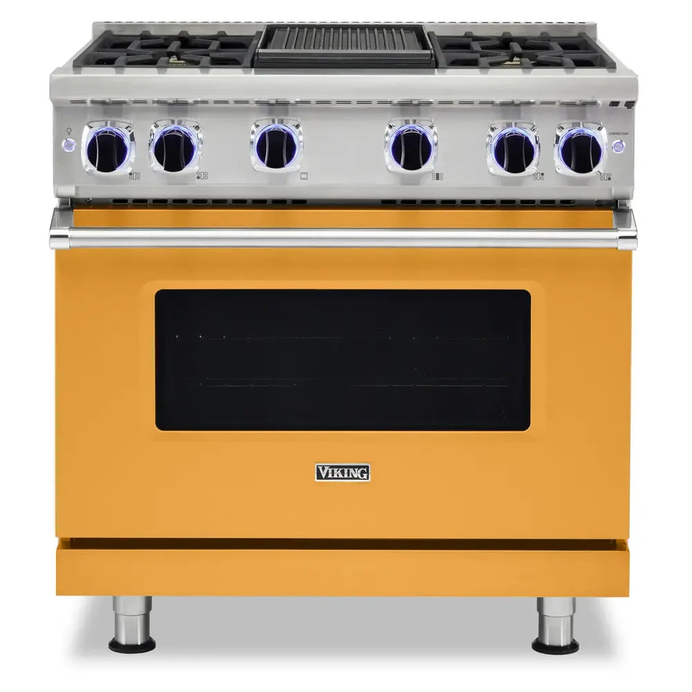 Viking 7 Series 36 inch Sealed Burner Gas Range with 4 Burners and Griddle - VGR73624G*