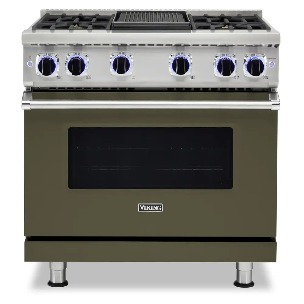 Viking 7 Series 36 inch Sealed Burner Gas Range with 4 Burners and Griddle - VGR73624G*