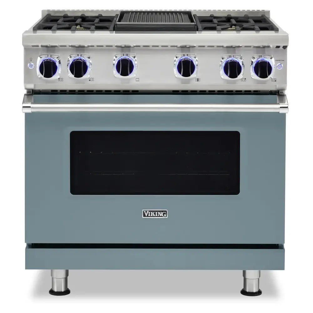 Viking 7 Series 36 inch Sealed Burner Gas Range with 4 Burners and Griddle - VGR73624G*