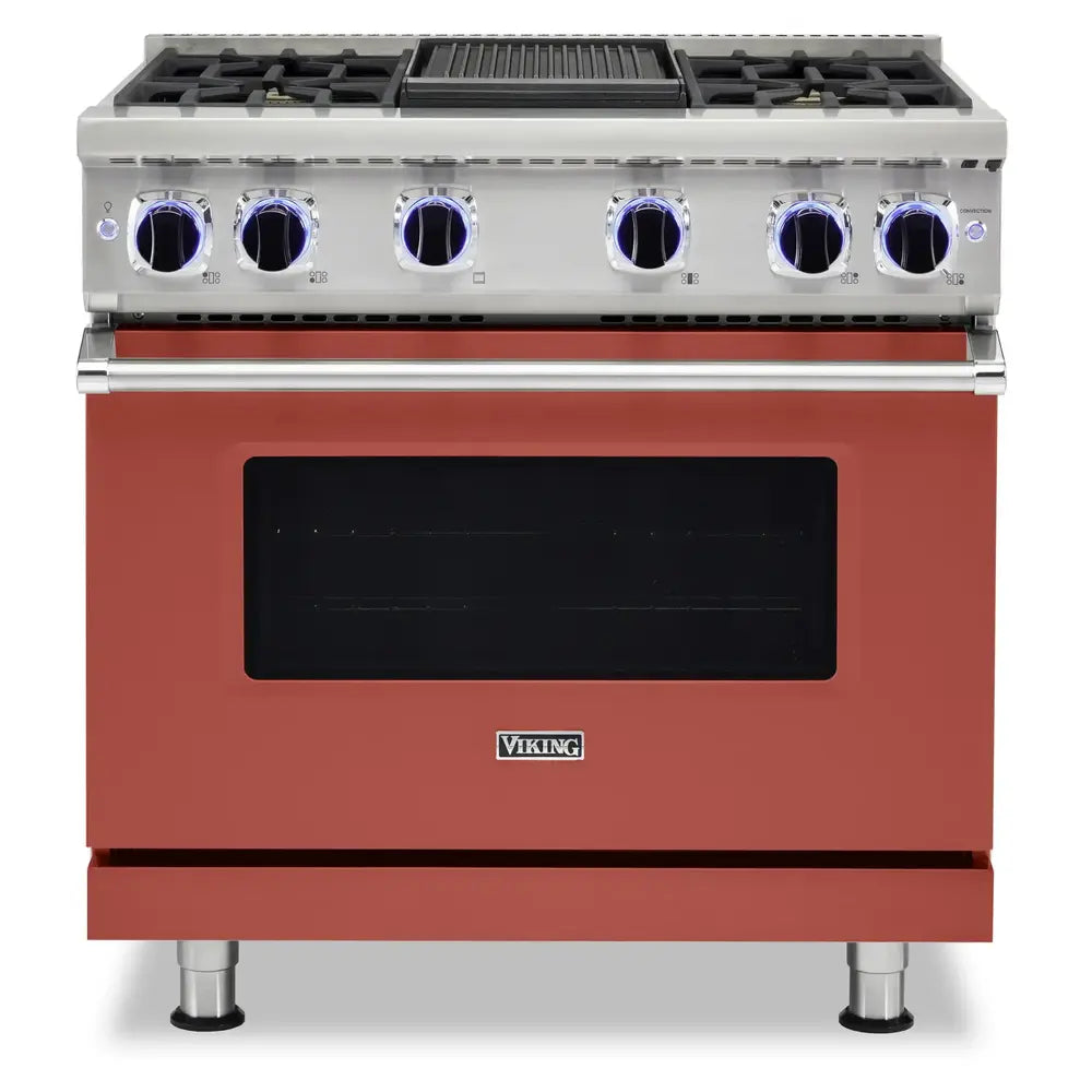 Viking 7 Series 36 inch Sealed Burner Gas Range with 4 Burners and Griddle - VGR73624G*