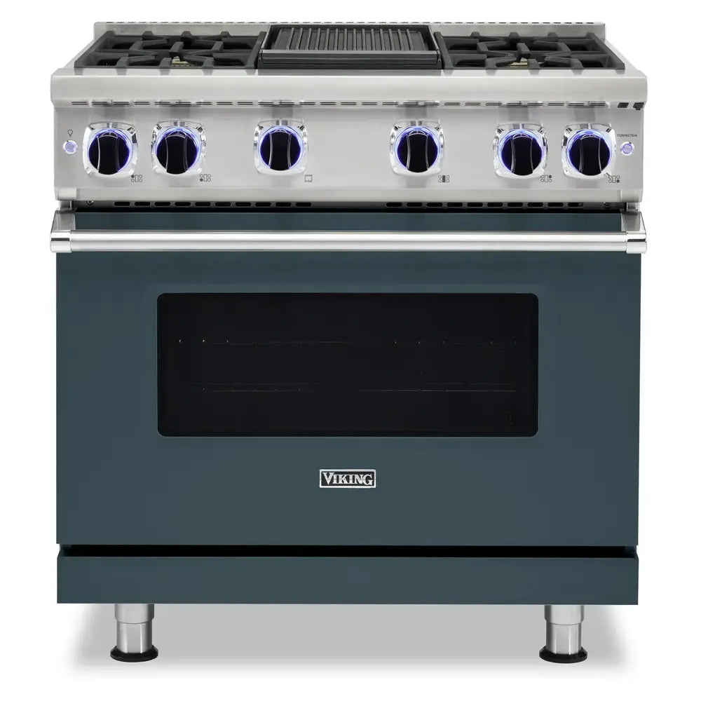 Viking 7 Series 36 inch Sealed Burner Gas Range with 4 Burners and Griddle - VGR73624G*