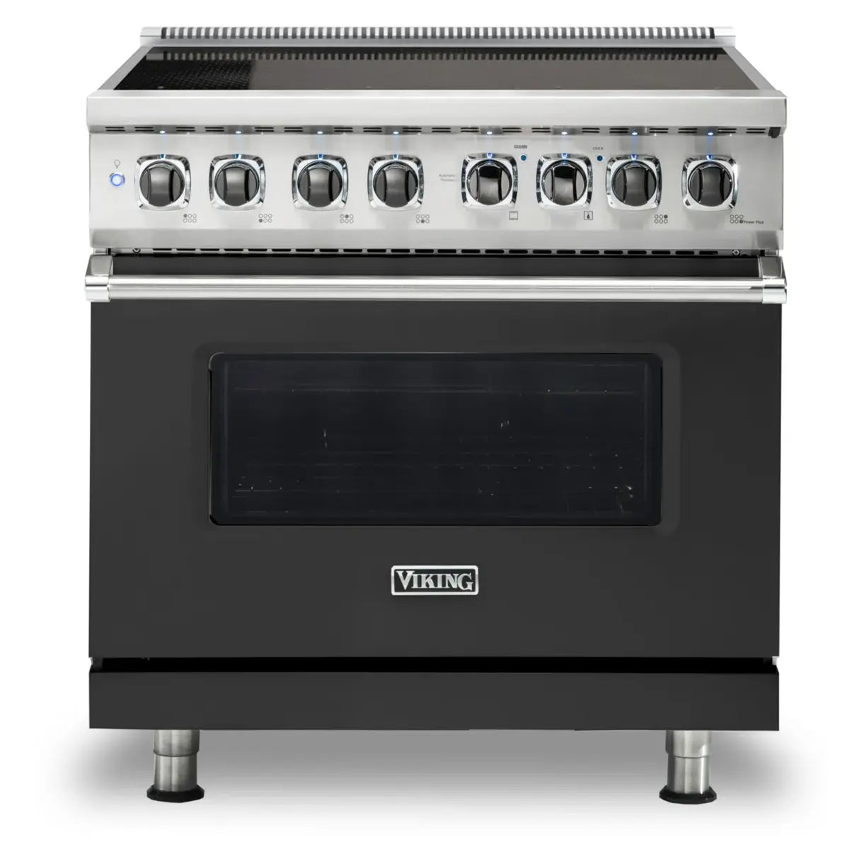 Viking 5 Series 36 inch Induction Self-Clean Range with 6 Elements (Cast Black) - VIR53626BCS