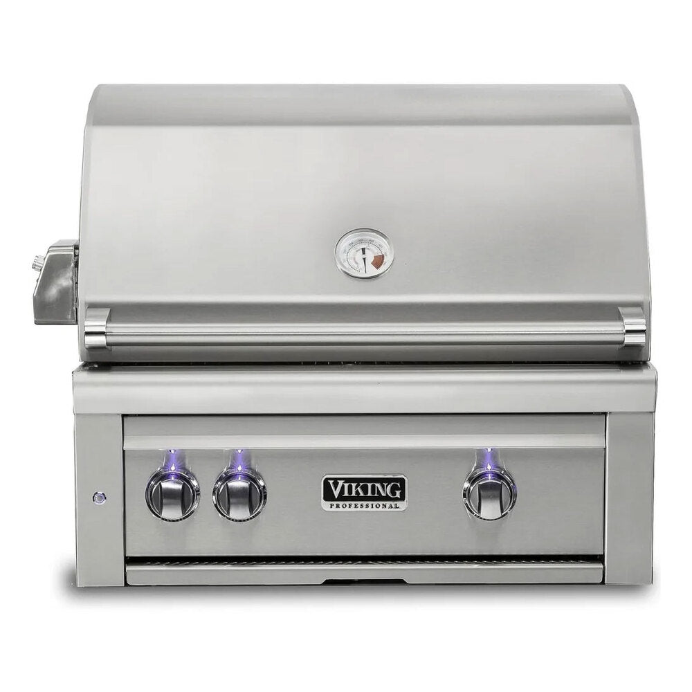 Viking 5 Series 30 inch Built-in Grill with ProSear Burner and Rotisserie in Stainless Steel - VQGI5301NSS