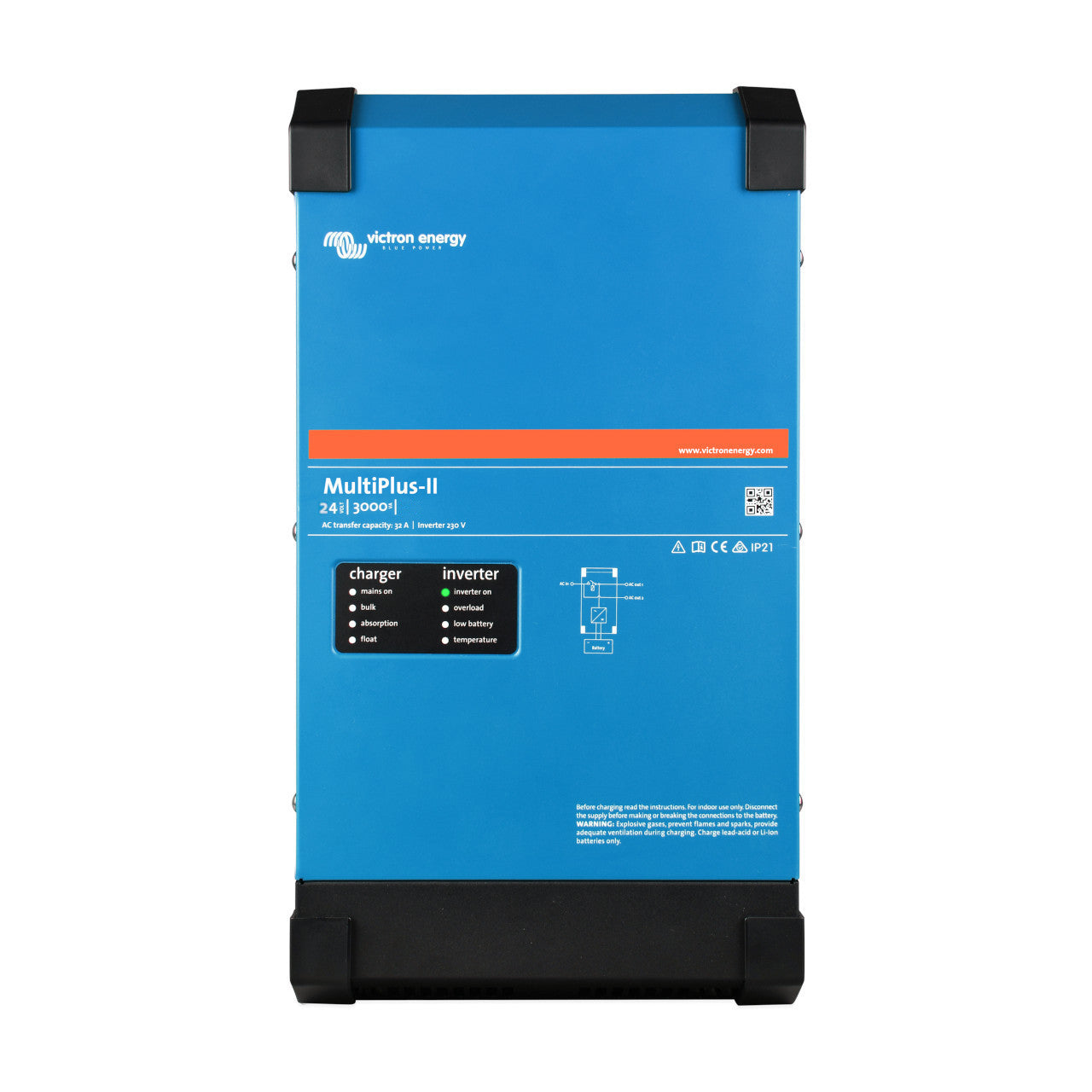 Victron Energy Inverter/Charger MultiPlus-II 24/3000/70-50 120V | UL Certified | PMP242305102