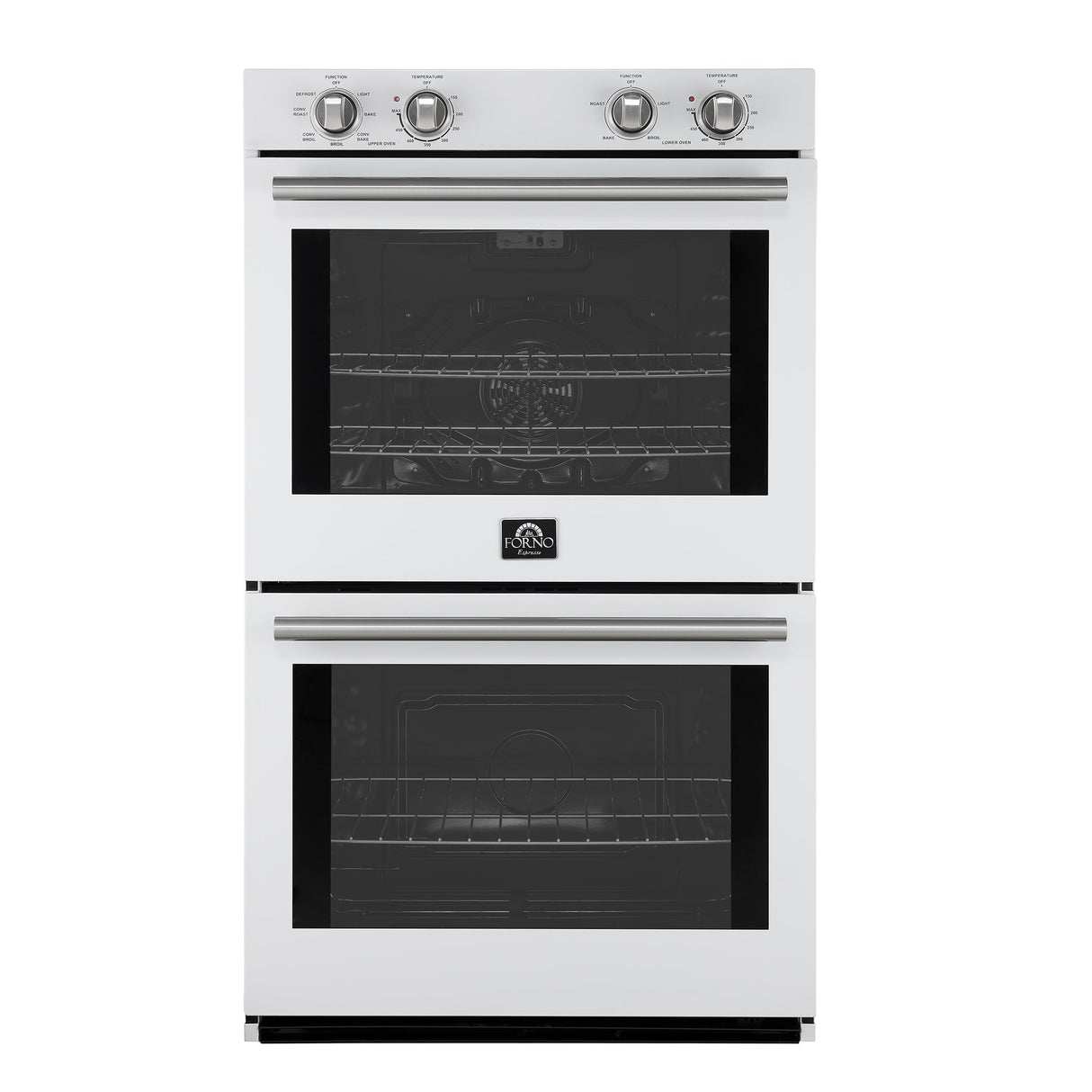 Forno Vomero 30" Double Wall Oven – 10 cu.ft, 7100W Convection, Mechanical Controls & Steam Clean