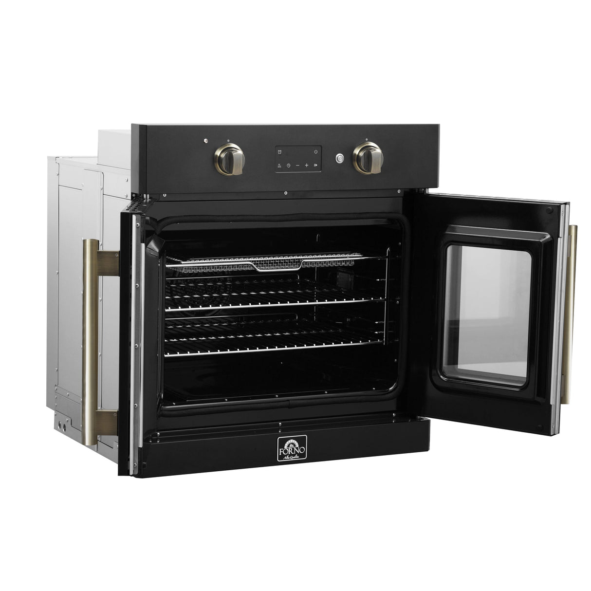 Forno Asti 30-Inch French Door Electric Wall Oven, 3.68 cu. ft. True Convection, 3,600W, Air Fry, Sous Vide, Self-Clean