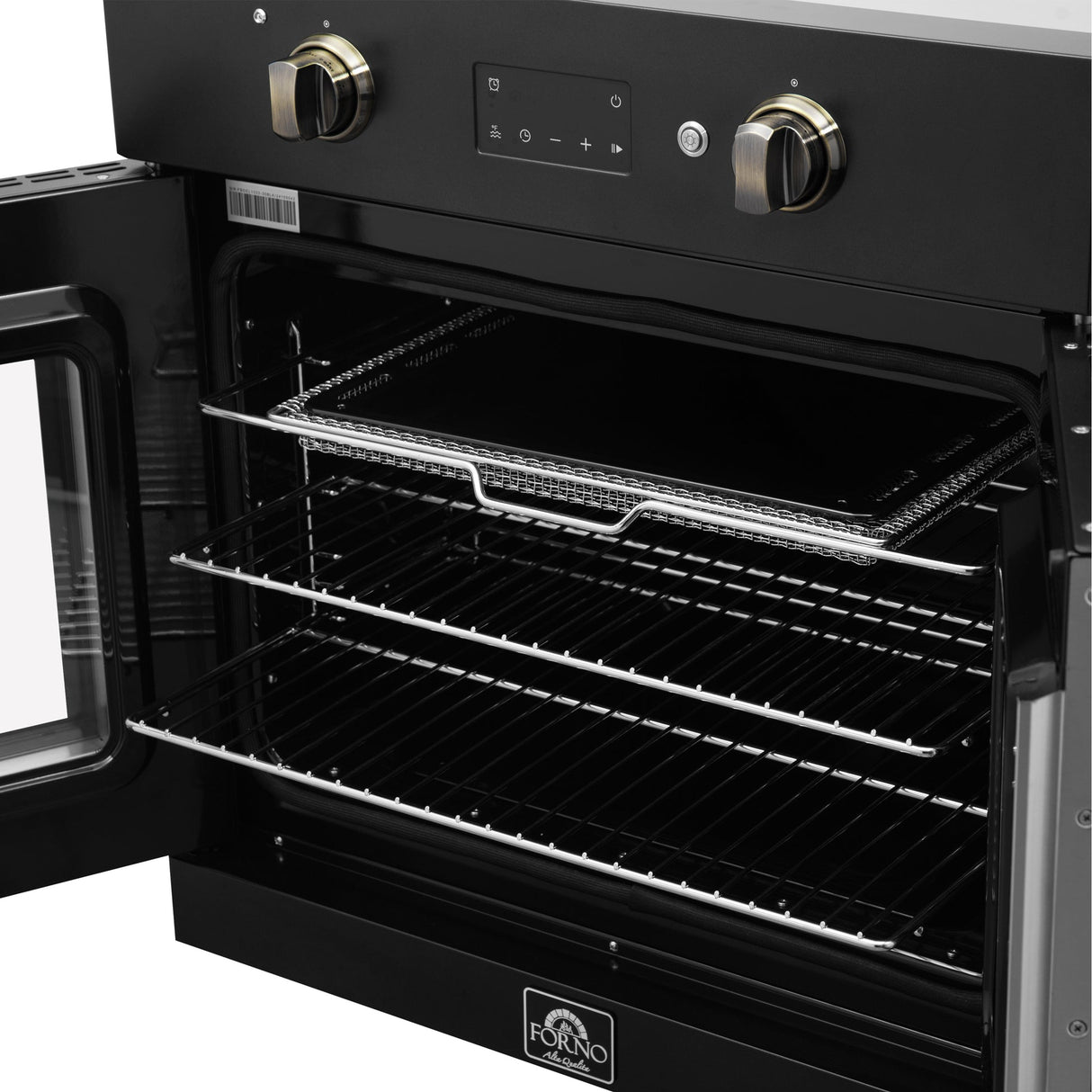 Forno Asti 30-Inch French Door Electric Wall Oven, 3.68 cu. ft. True Convection, 3,600W, Air Fry, Sous Vide, Self-Clean