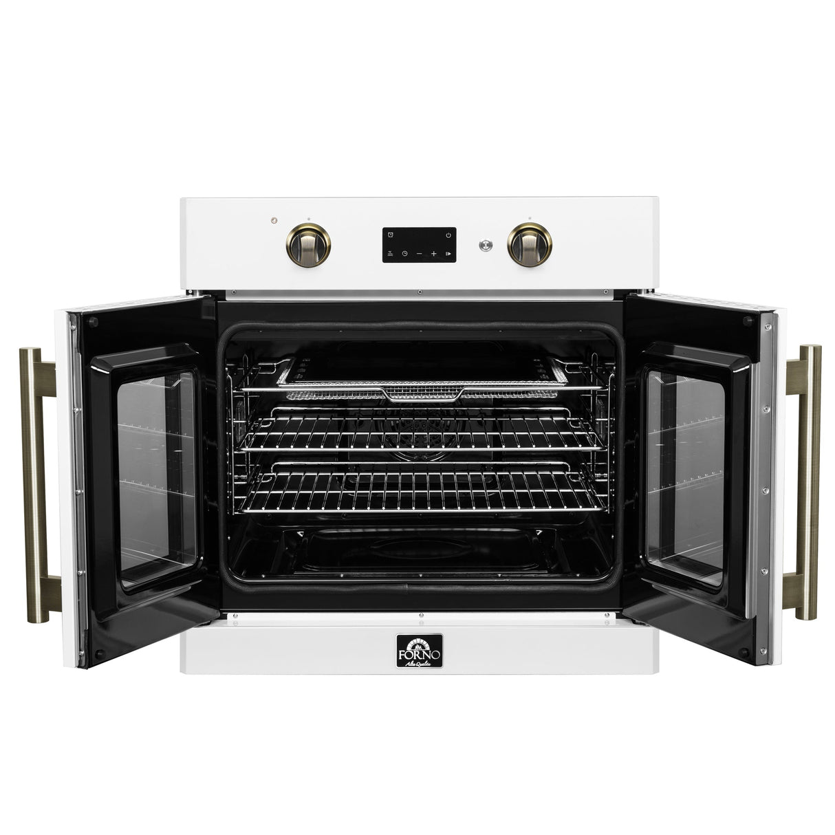 Forno Asti 30-Inch French Door Electric Wall Oven, 3.68 cu. ft. True Convection, 3,600W, Air Fry, Sous Vide, Self-Clean