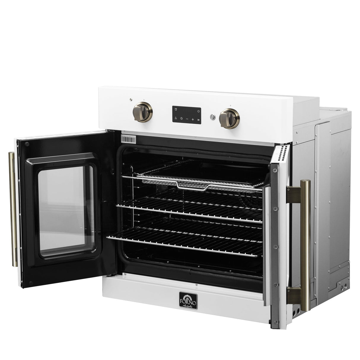 Forno Asti 30-Inch French Door Electric Wall Oven, 3.68 cu. ft. True Convection, 3,600W, Air Fry, Sous Vide, Self-Clean