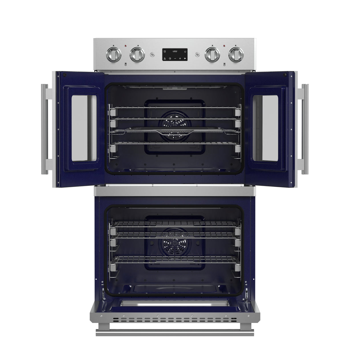 Forno Gallico 30" Electric French Door Double Oven – Stainless Steel, 7.36 cu.ft, Convection, Self-Cleaning