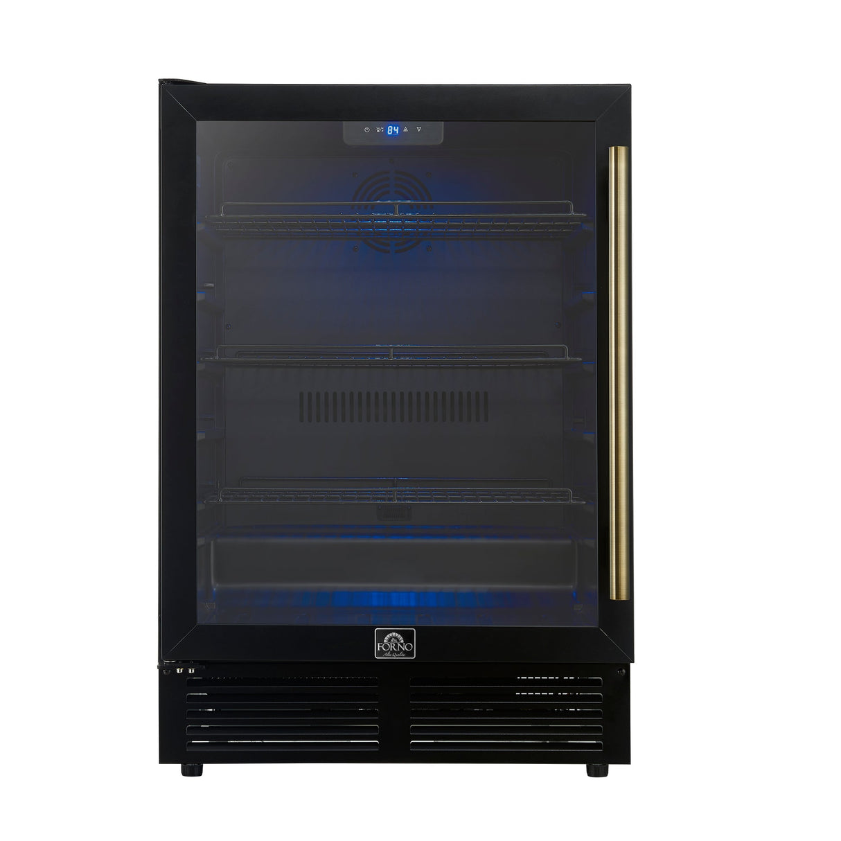 Forno Frescolino 24" Beverage Cooler – 188 Can Capacity, LED Lighting, Triple Glass Door, Built-In/Freestanding