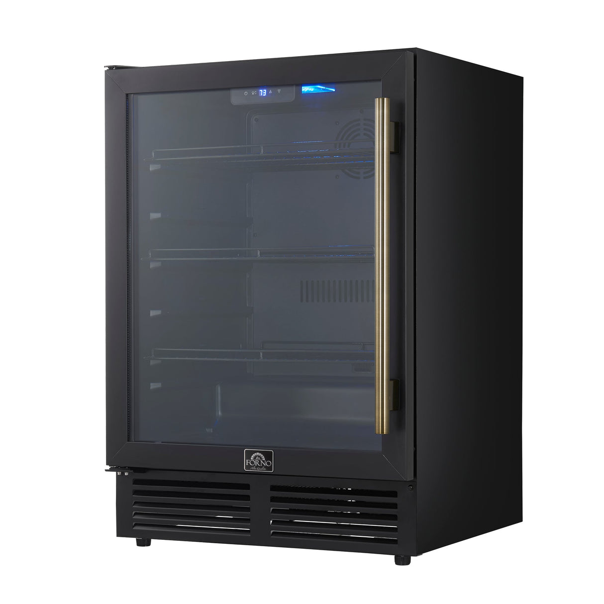 Forno Frescolino 24" Beverage Cooler – 188 Can Capacity, LED Lighting, Triple Glass Door, Built-In/Freestanding
