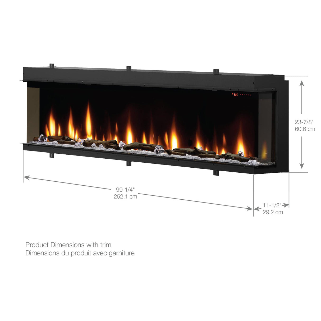 Dimplex Ignite Bold 100" Linear Electric Fireplace - XLF10017-XD