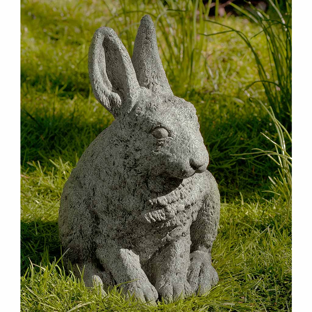 Campania Hare Seated - Ears Up Garden Statue - A-242