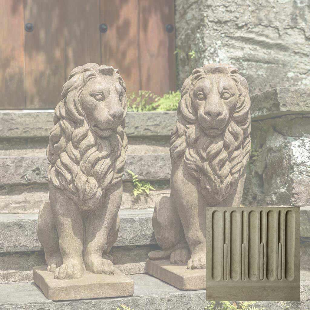Campania Sentry Lion Garden Statue - A-651 SET