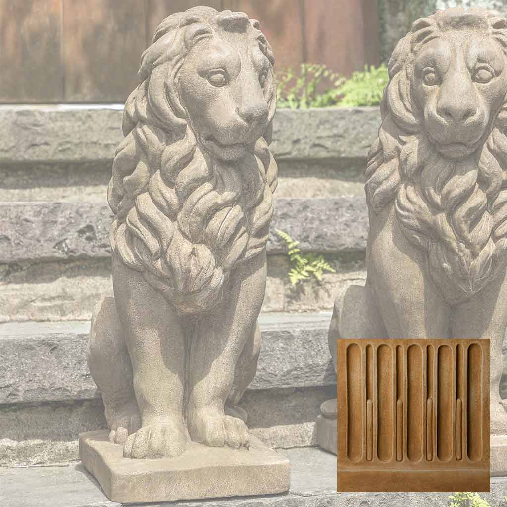 Campania Sentry Lion Garden Statue - A-651 SET