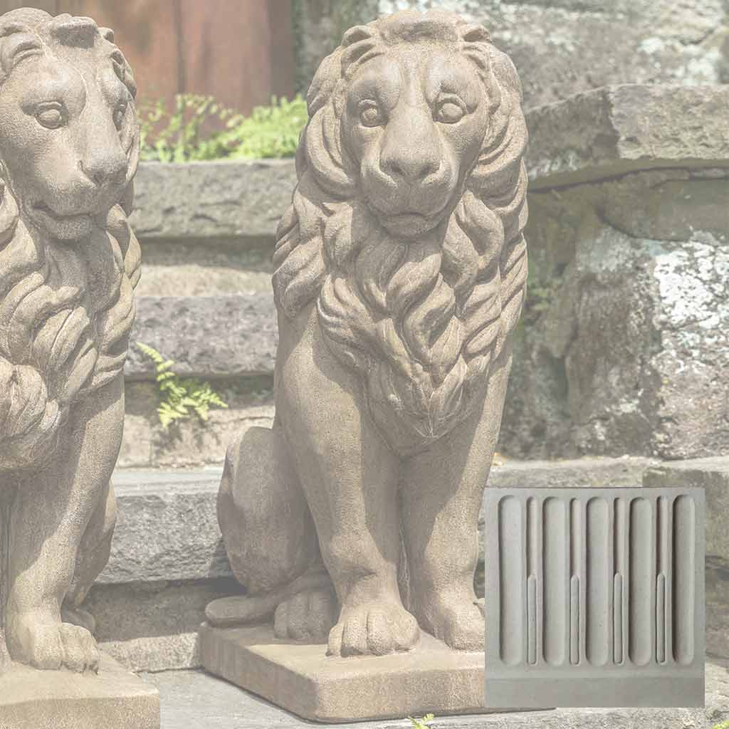 Campania Sentry Lion Garden Statue - A-651 SET