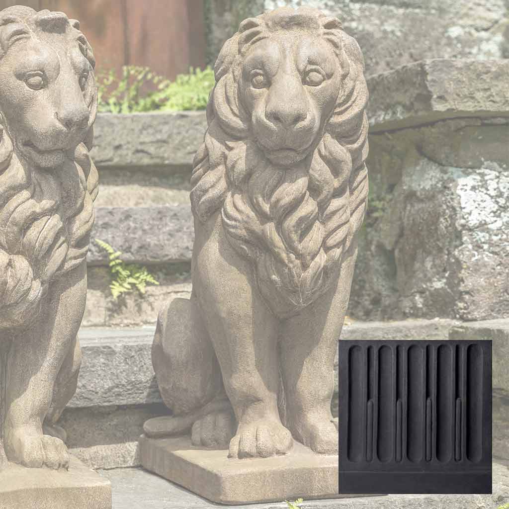 Campania Sentry Lion Garden Statue - A-651 SET