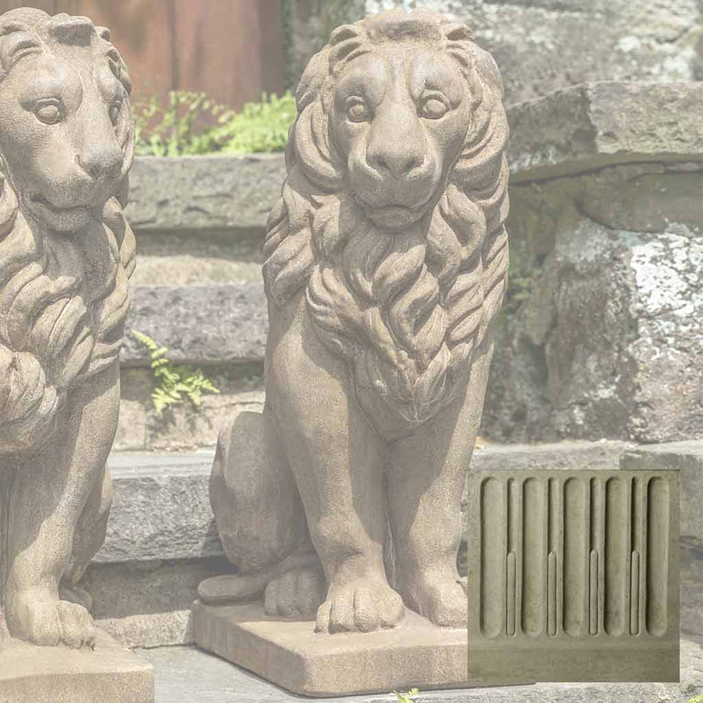 Campania Sentry Lion Garden Statue - A-651 SET