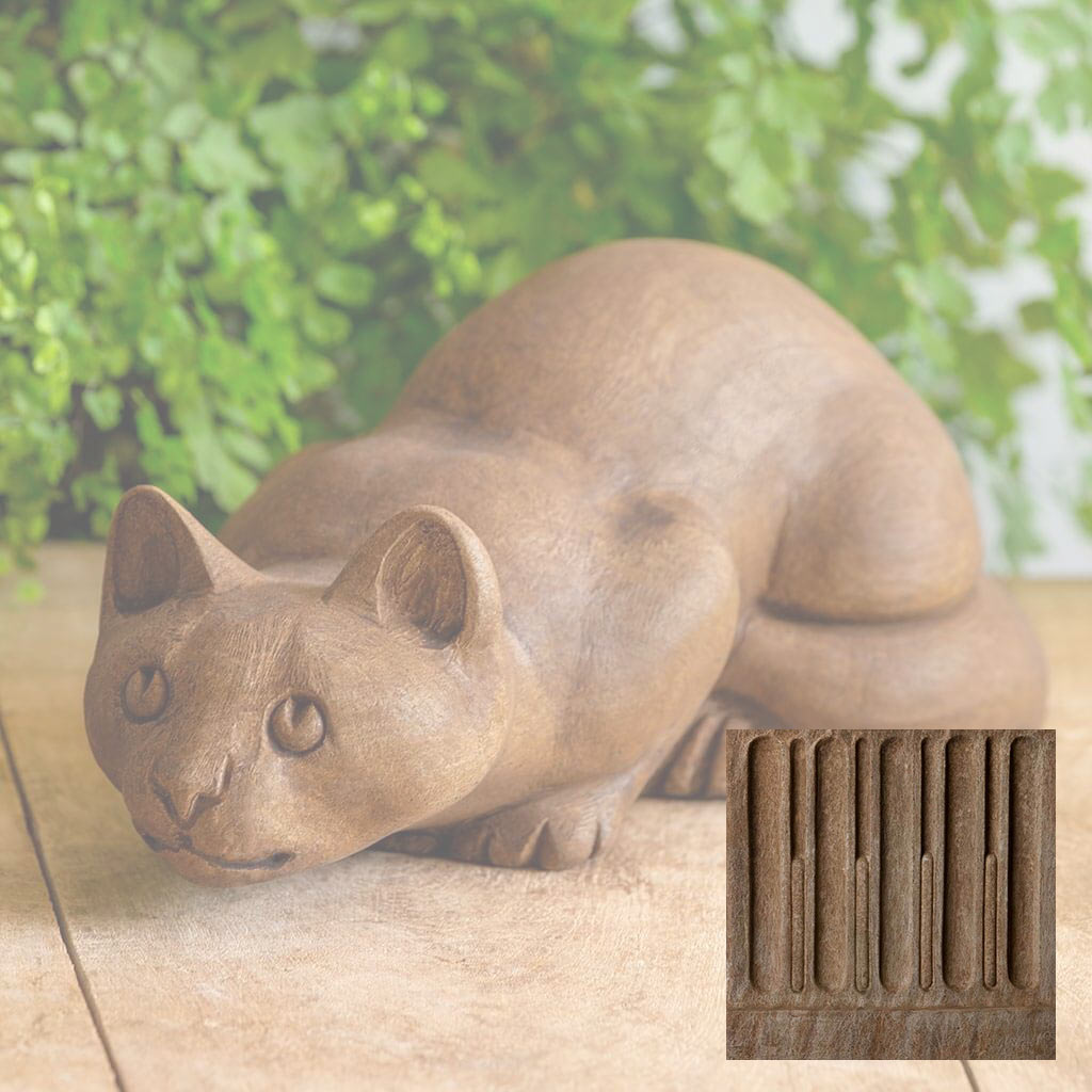 Campania Folk Art Cat Garden Statue - A-655