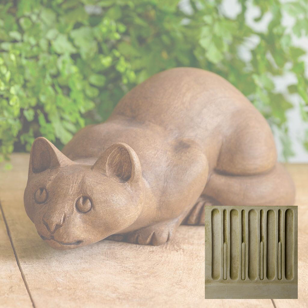 Campania Folk Art Cat Garden Statue - A-655