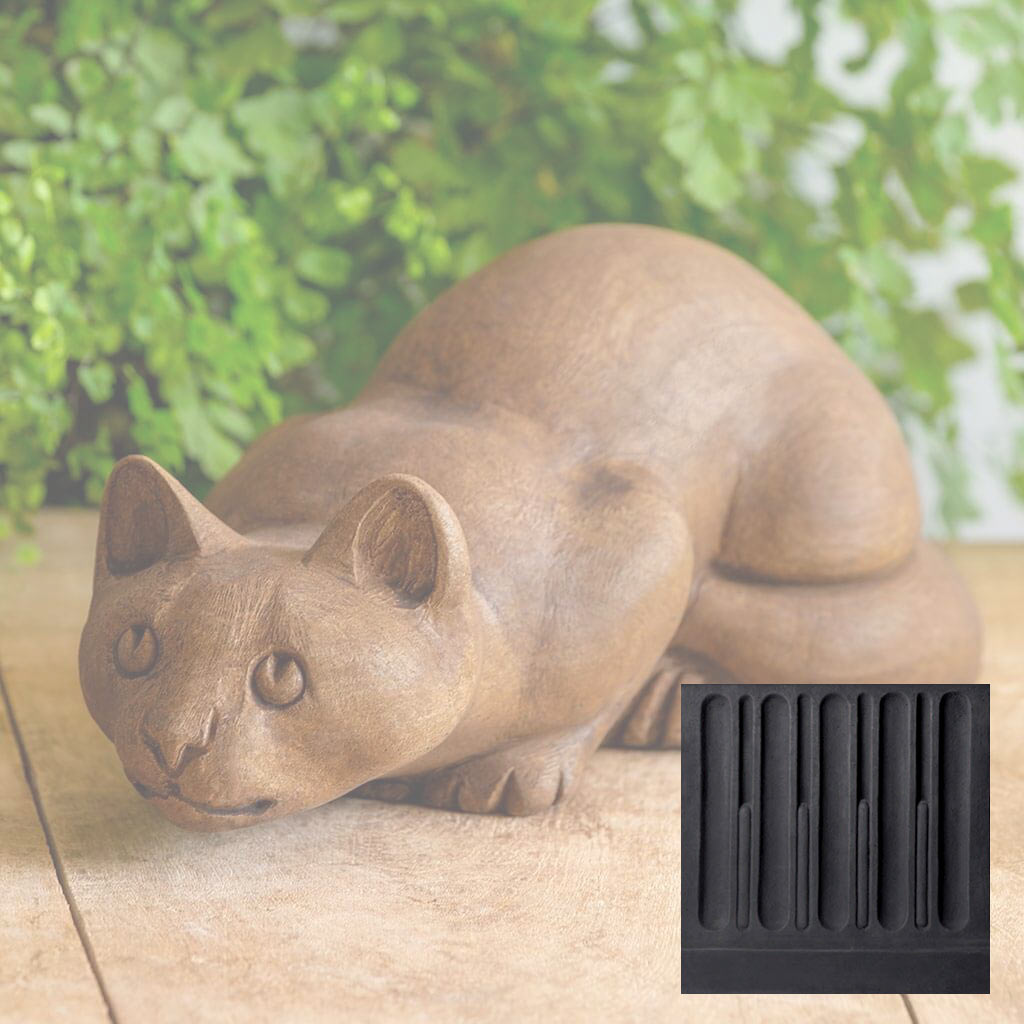 Campania Folk Art Cat Garden Statue - A-655