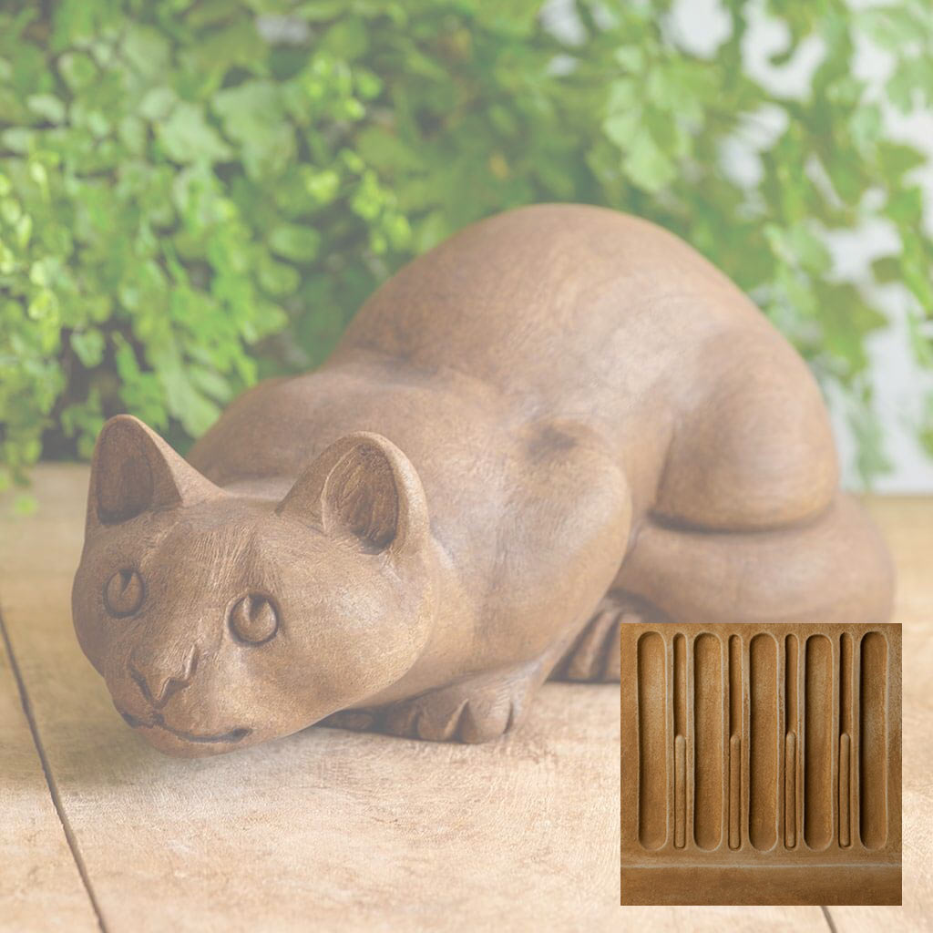 Campania Folk Art Cat Garden Statue - A-655