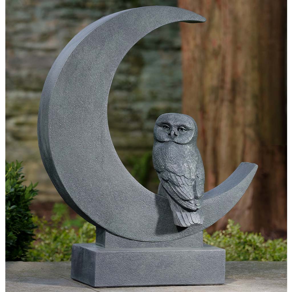 Campania Lunar Owl Garden Statue - A-667