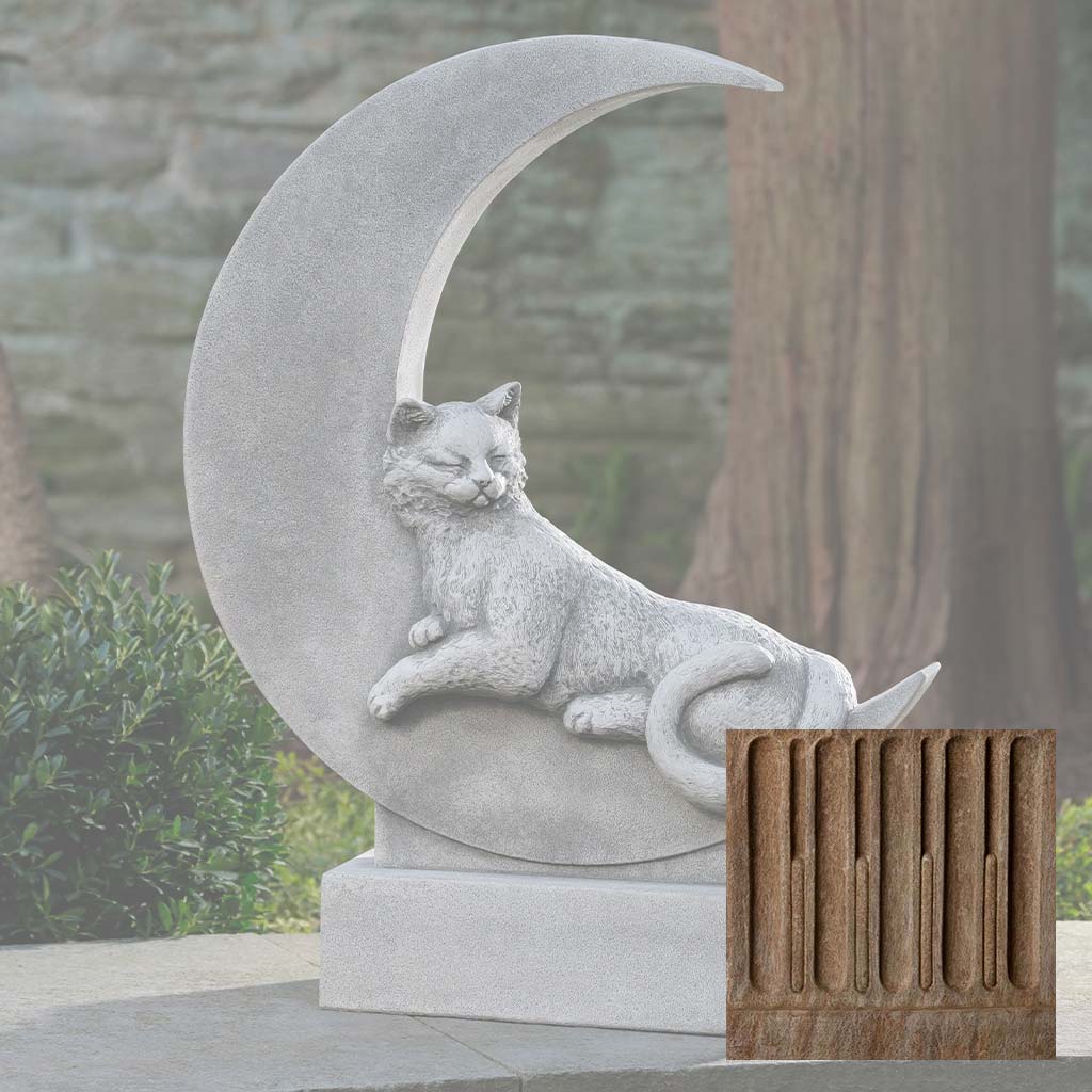 Campania Cat on the Moon Garden Statue - A-668