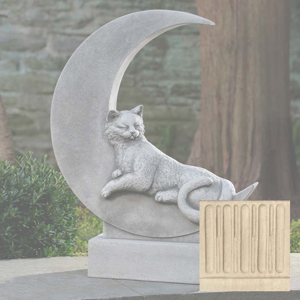 Campania Cat on the Moon Garden Statue - A-668