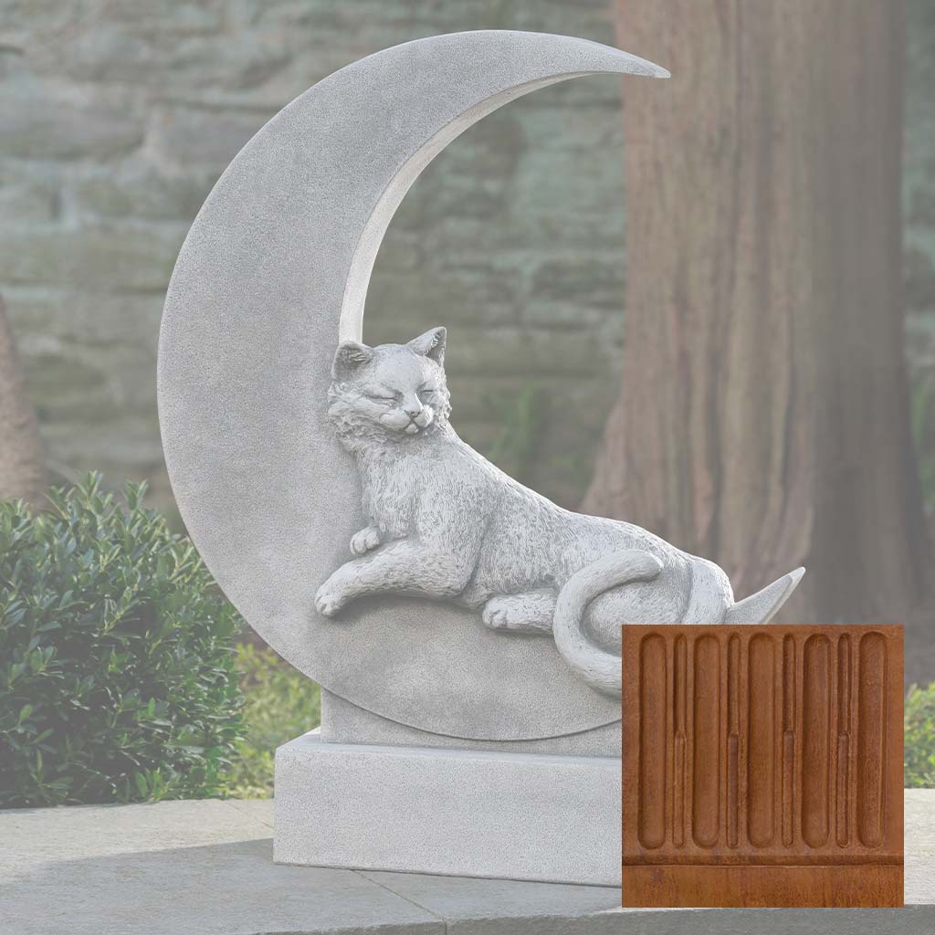 Campania Cat on the Moon Garden Statue - A-668