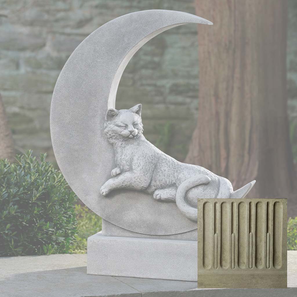 Campania Cat on the Moon Garden Statue - A-668