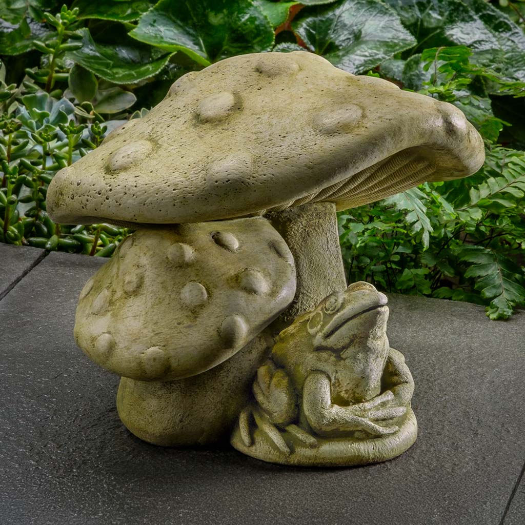 Campania Tucker Toadstool Garden Statue - A-688