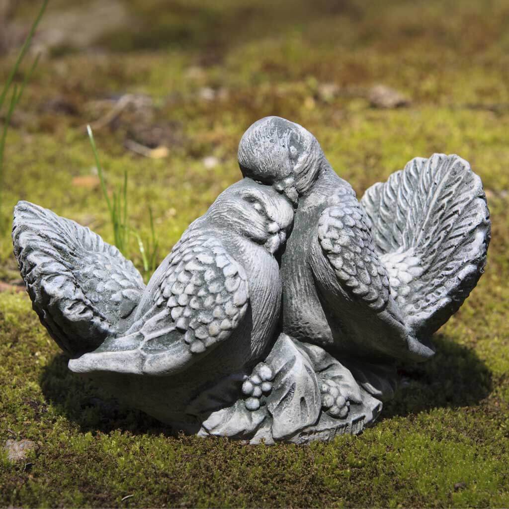 Campania Dove Pair, Small Garden Statue - A-036