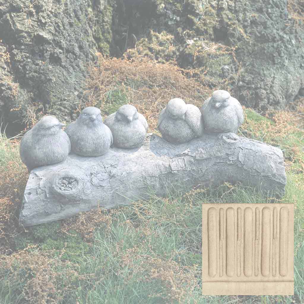 Campania Birds on a Log Garden Statue - A-203