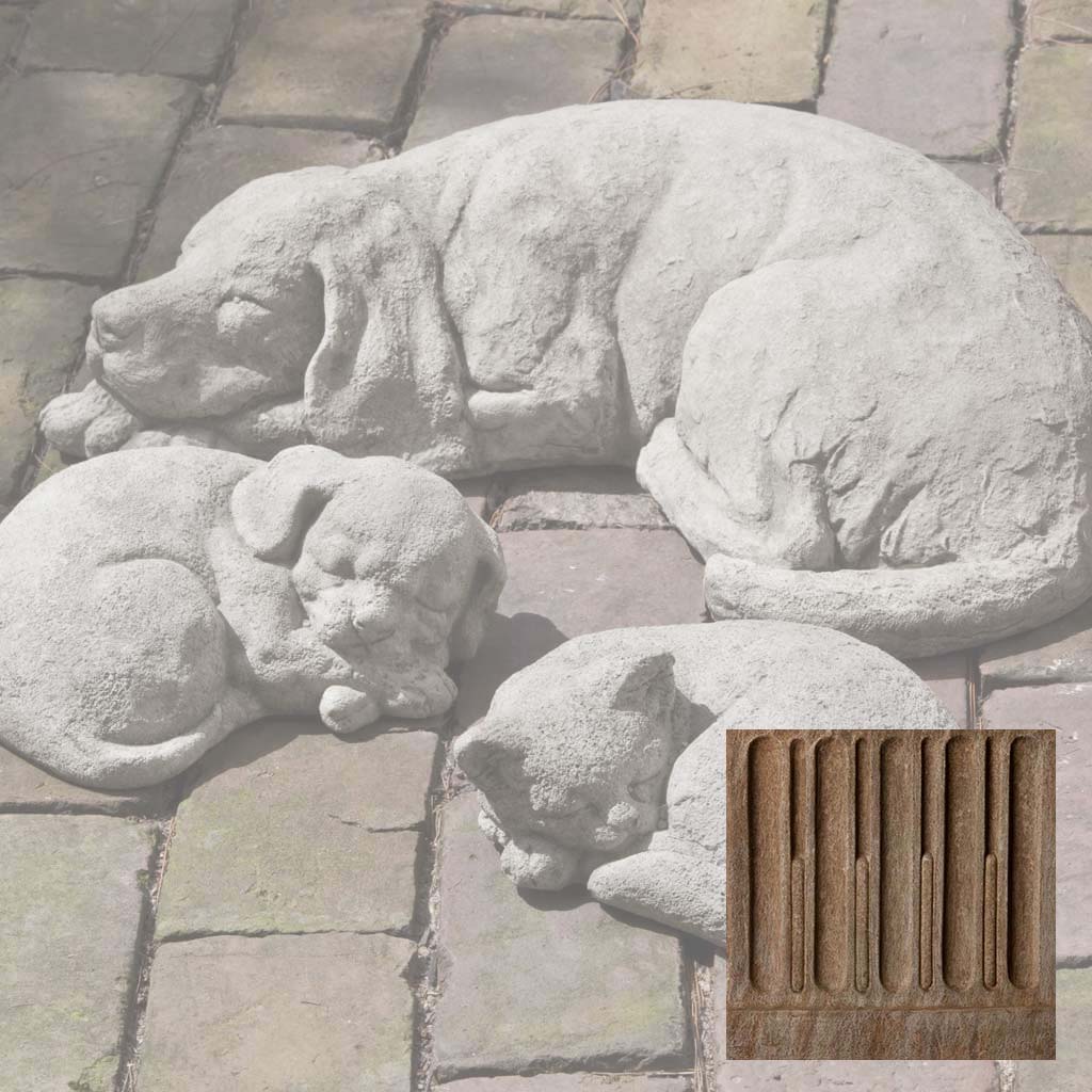 Campania Curled Dog, Small Garden Statue - A-255
