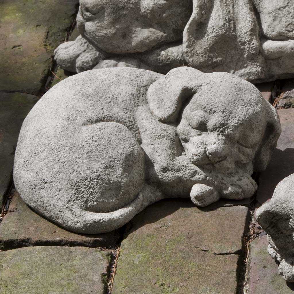 Campania Curled Dog, Small Garden Statue - A-255