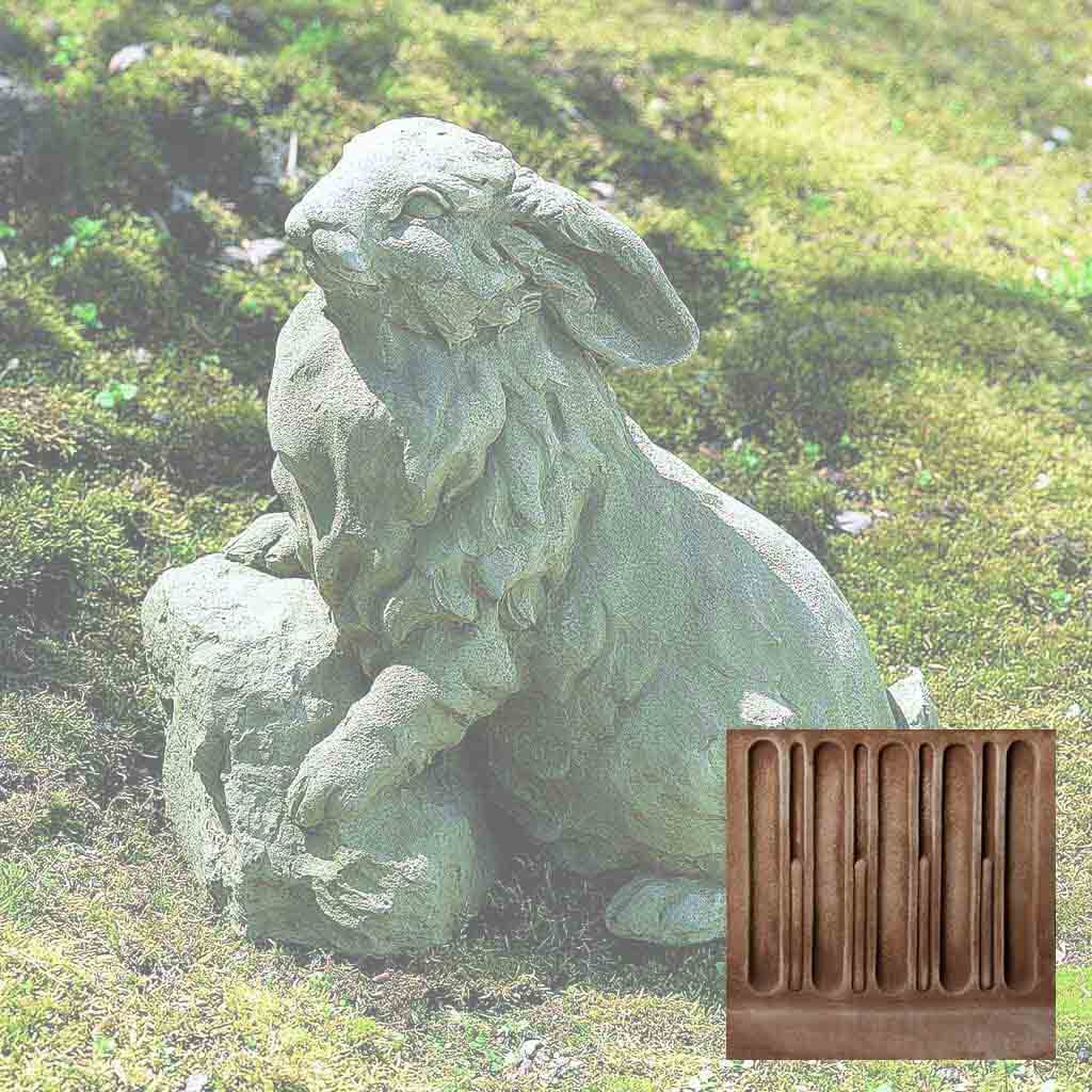 Campania Rabbit on a Rock Garden Statue - A-259