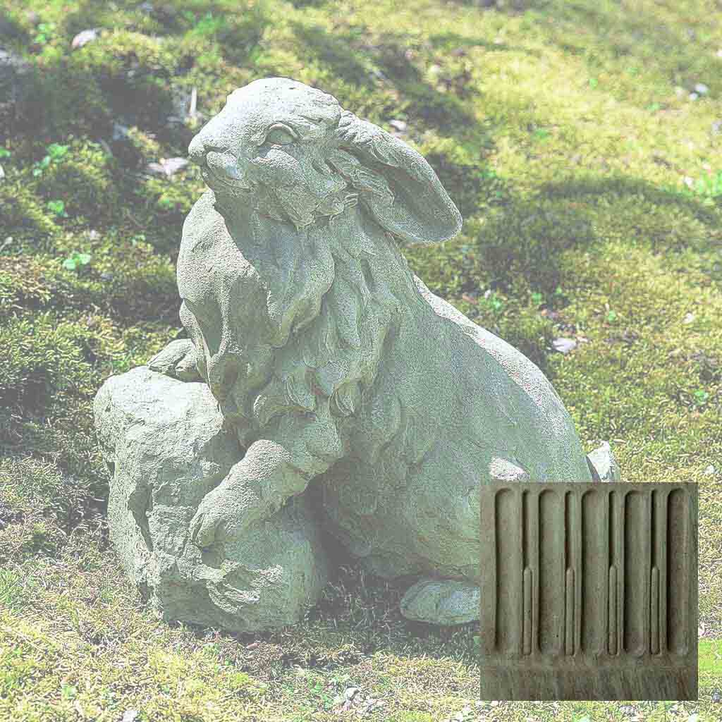 Campania Rabbit on a Rock Garden Statue - A-259