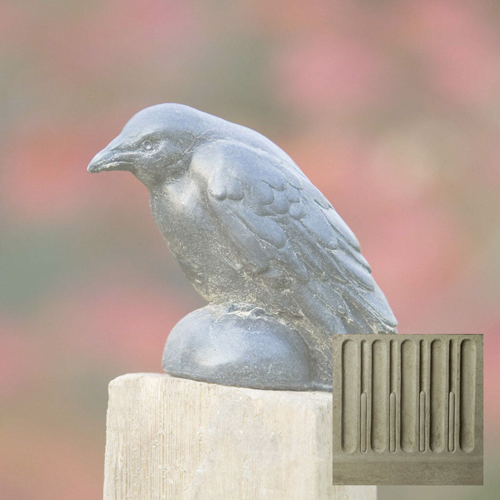 Campania Small Raven Garden Statue - A-357
