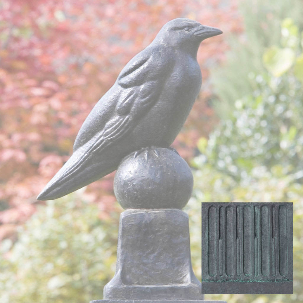Campania Raven Garden Statue - A-360
