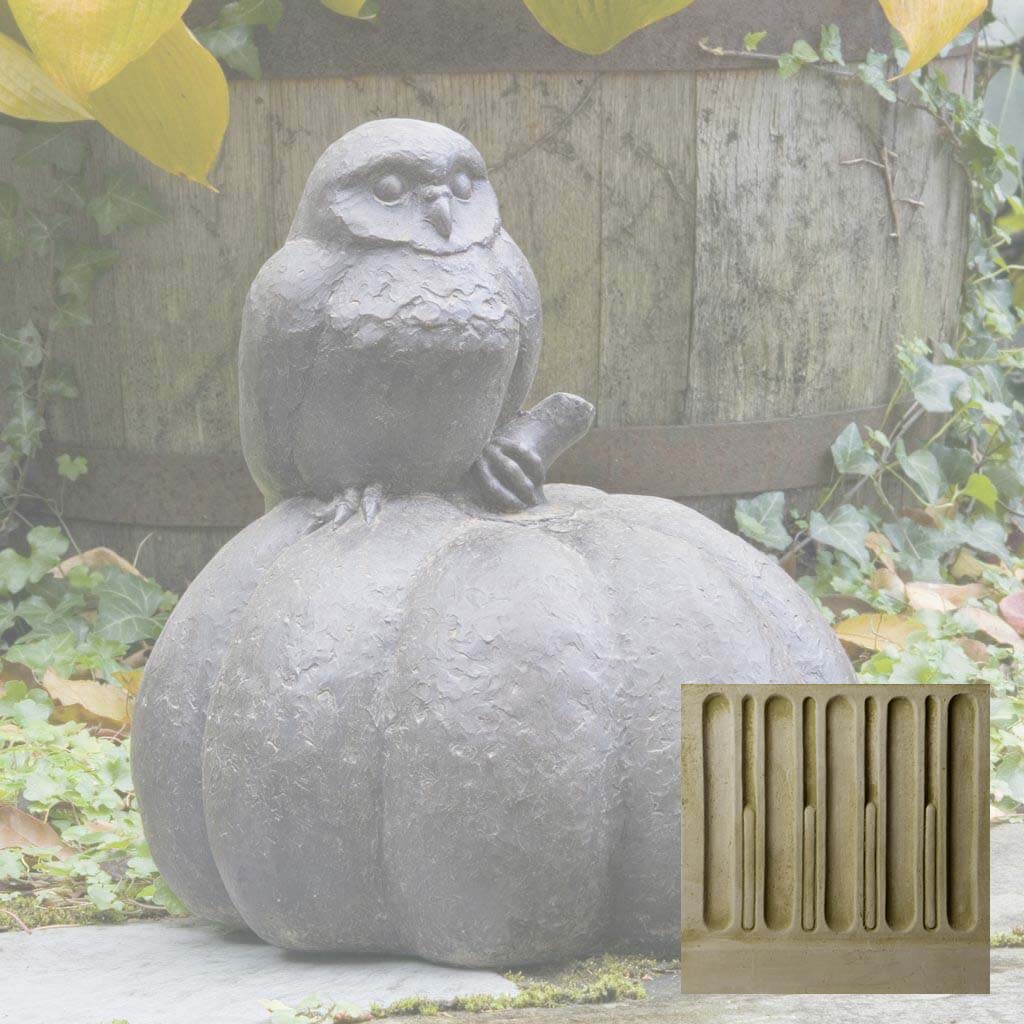 Campania Owl on Pumpkin Garden Statue - A-361