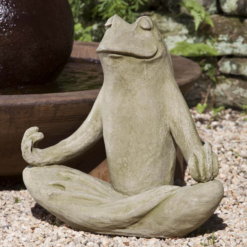 Campania Totally Zen Frog Garden Statue - A-393