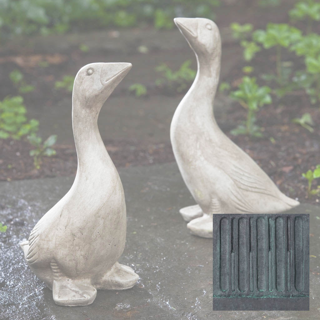 Campania Kate's Goose Garden Statue - A-423
