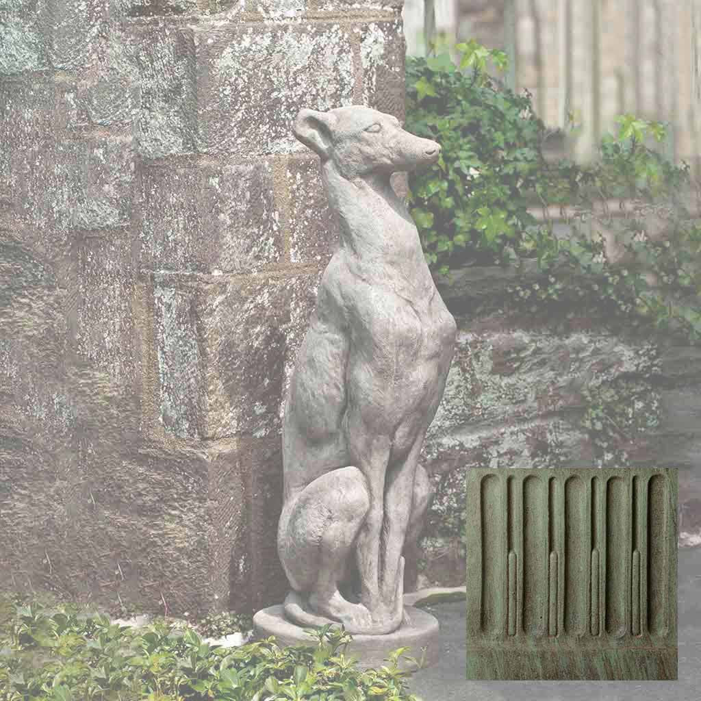 Campania Antique Greyhound Garden Statue - A-478