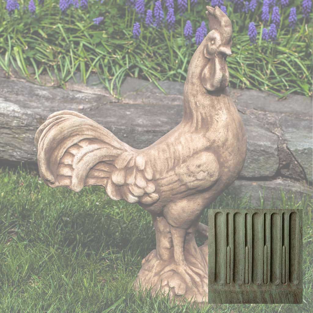 Campania Antique Rooster Garden Statue - A-500