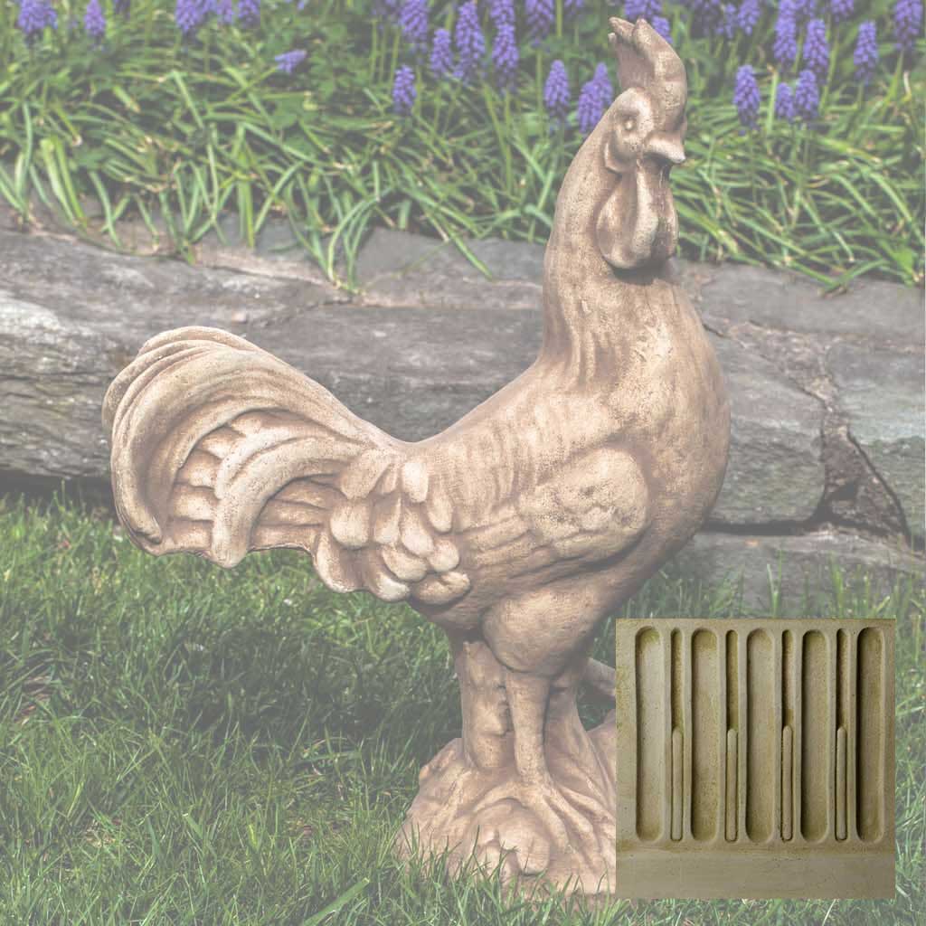 Campania Antique Rooster Garden Statue - A-500
