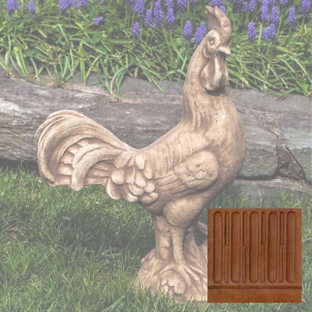 Campania Antique Rooster Garden Statue - A-500