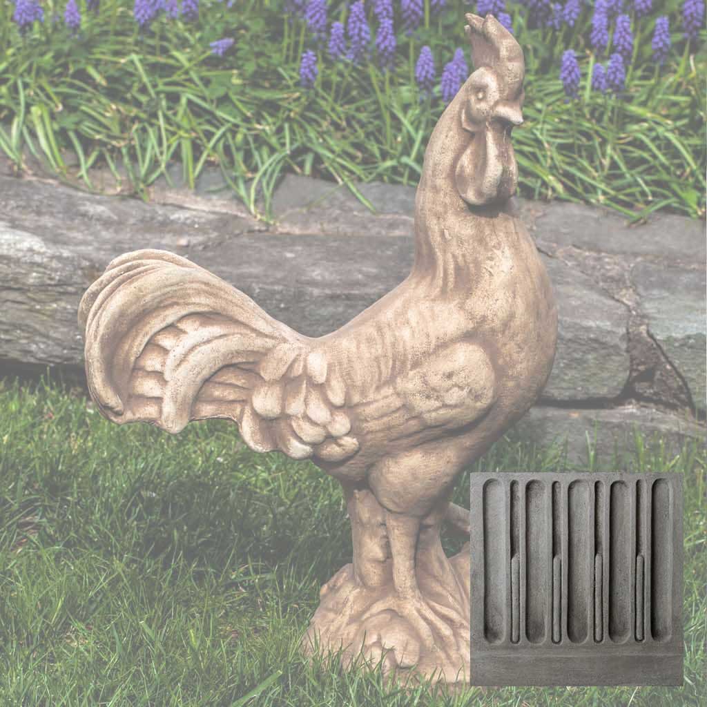 Campania Antique Rooster Garden Statue - A-500