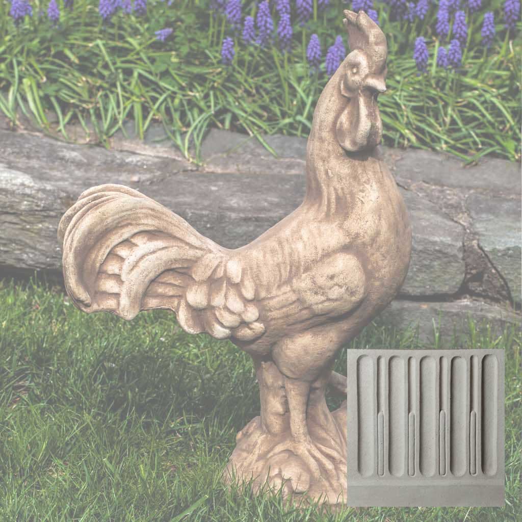 Campania Antique Rooster Garden Statue - A-500